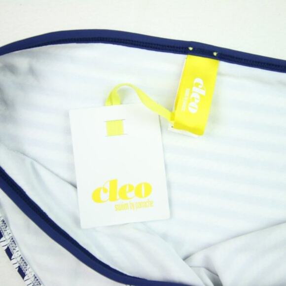 Cleo Swim by Panache Bikini Bottoms Size M Navy Blue White Nautical NWT Side Tie - Picture 4 of 7